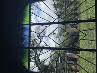 View from inside the maloka at Shanayoy, Sibundoy Valley, Colombia